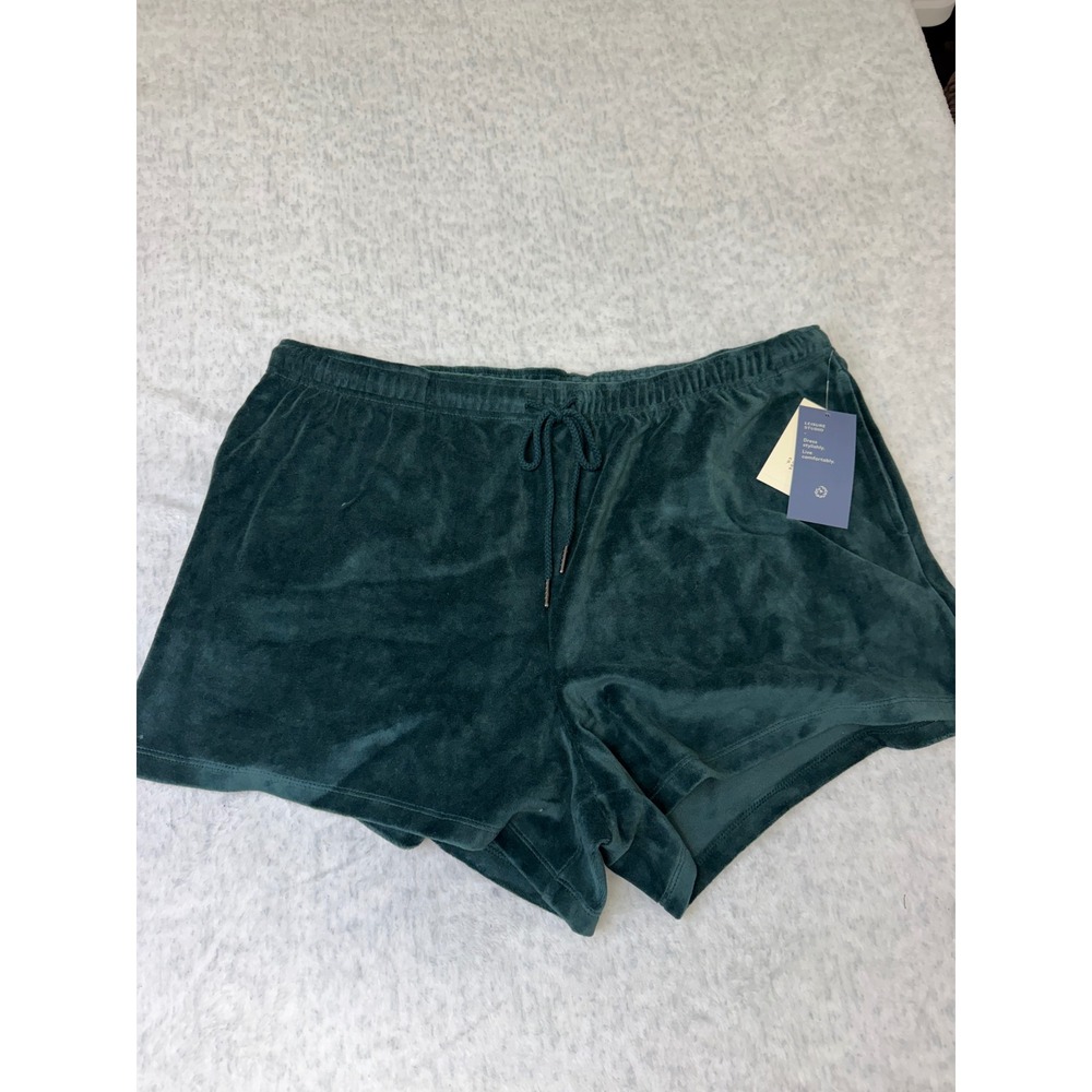 Universal Thread Leisure Studio Velour Shorts XXL Dark Green High-Rise New